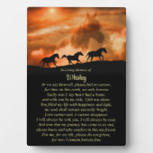 馬碑カスタム馬名スピリチュアル詩 フォトプラーク (正面)