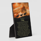 馬碑カスタム馬名スピリチュアル詩 フォトプラーク (側面)