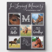 馬碑5パーソナライズされた写真ペットロス フォトプラーク (正面)