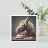 馬祝の誕生日とケーキと帽子 招待状 (スタンド正面)