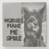 馬私のスマイル石コースターを作る ストーンコースター (正面)