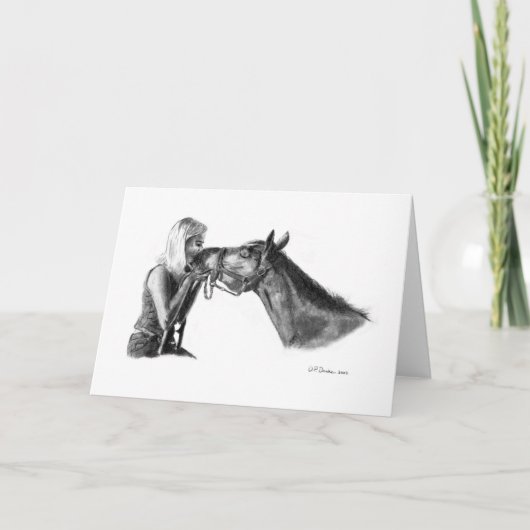 馬空白のグリーティングカード カード (正面)
