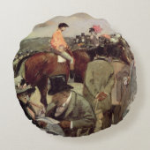 馬競争、c.1890 ラウンドクッション (裏面)