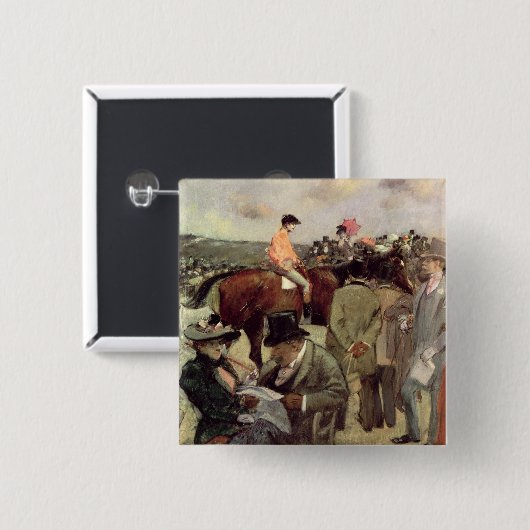 馬競争、c.1890 缶バッジ (正面&裏面)