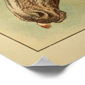 馬笑いヴィンテージカラーカバーアートプリント ポスター (角)