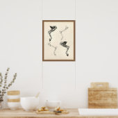 馬筋肉足骨の獣医解剖学プリント ポスター (キッチン)