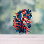 馬系米国国旗 アクリルサイン (ニュートラル)