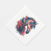 馬系米国国旗 スタンダードランチョンナプキン (角)