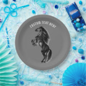 馬紙プレートとカスタム文字 ペーパープレート (パーティー)