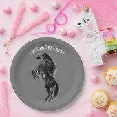 馬紙プレートとカスタム文字 ペーパープレート (パーティー)