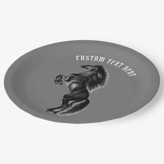 馬紙プレートとカスタム文字 ペーパープレート (アングル)