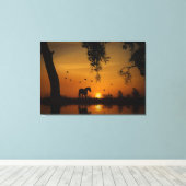 馬素晴らしの水と鳥の南西 キャンバスプリント (インサイチュ (ウッドフロア))