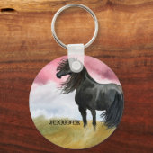 馬素晴らし水色オーナメント キーホルダー (正面)