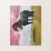 馬素晴らし水色パズル ジグソーパズル (縦)