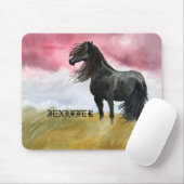 馬素晴らし水色 マウスパッド (マウス)