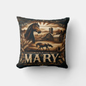 馬素朴と納屋を特色にしたファームシーン クッション (正面)