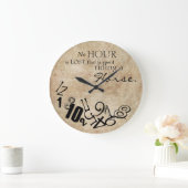 馬素朴に乗失ったる時は無い ラージ壁時計 (ホーム)