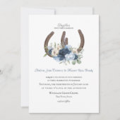 馬素朴の靴と花ほこりっぽい青 招待状 (正面)