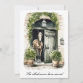 馬素朴を引越して新しい家へ帰った 案内状 (正面)