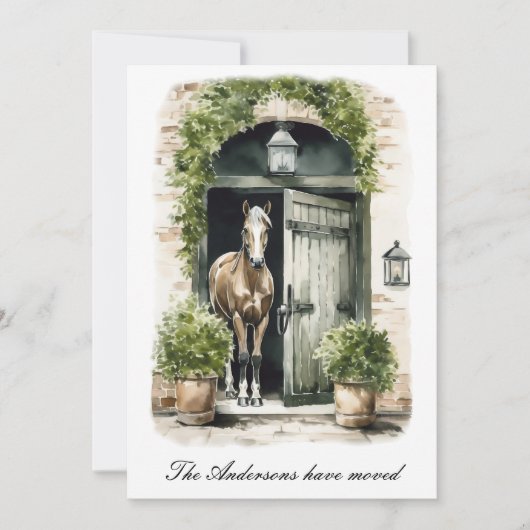馬素朴を引越して新しい家へ帰った 案内状 (正面)