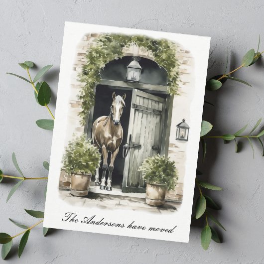 馬素朴を引越して新しい家へ帰った 案内状