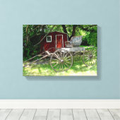 馬素朴乗描車 キャンバスプリント (インサイチュ (ウッドフロア))