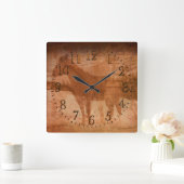 馬素朴好きウマ科ののための芸術 スクエア壁時計 (ホーム)