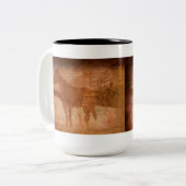 馬素朴好きウマ科ののための芸術 ツートーンマグカップ (正面左)