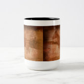 馬素朴好きウマ科ののための芸術 ツートーンマグカップ (中央)