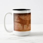 馬素朴好きウマ科ののための芸術 ツートーンマグカップ (左)