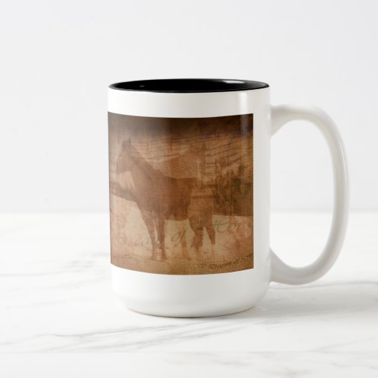 馬素朴好きウマ科ののための芸術 ツートーンマグカップ (右)
