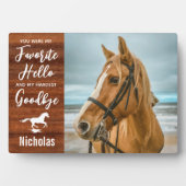 馬素朴記念ペットフォパーソナライズされたト フォトプラーク (正面)