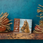 馬素朴記念ペットフォパーソナライズされたト フォトプラーク (側面)