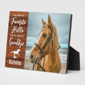 馬素朴記念ペットフォパーソナライズされたト フォトプラーク (側面)