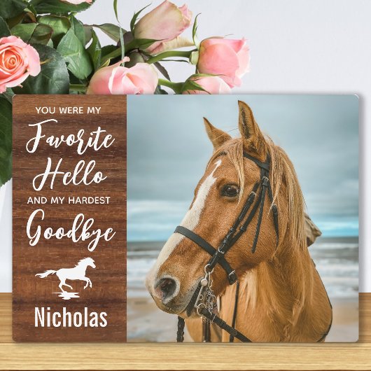 馬素朴記念ペットフォパーソナライズされたト フォトプラーク