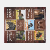 馬素朴記念ペットロスカスタム6写真 フリースブランケット (正面(横))