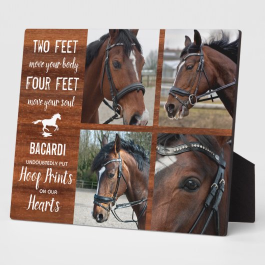 馬素朴記念写真ウマ科のコラージプラーク フォトプラーク (側面)