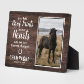 馬素朴記念写真悔やみや弔慰記念 フォトプラーク (側面)