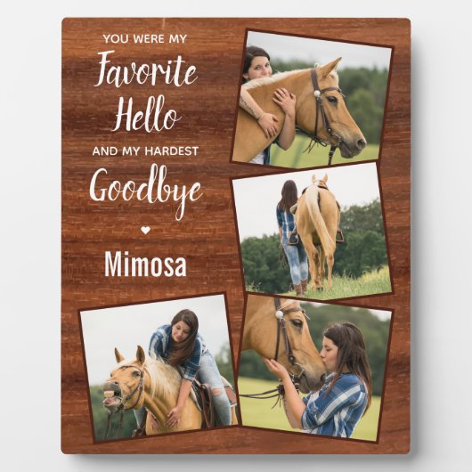 馬素朴記念写真4 フォトプラーク (正面)