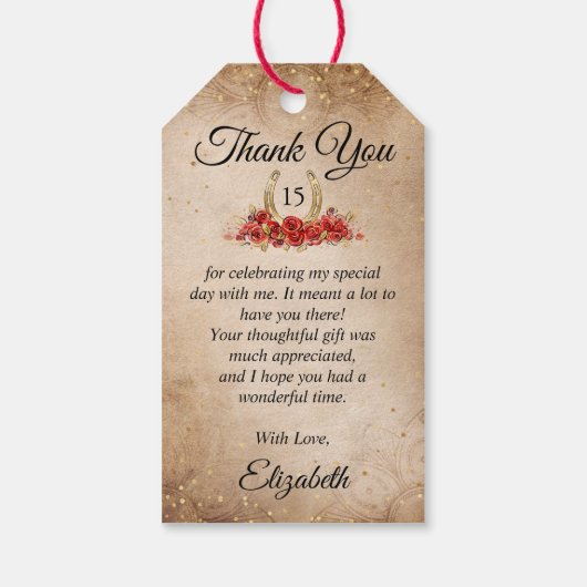 馬素朴赤金ゴールドキンセアニェラありがとう ギフトタグ (裏面)