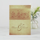 馬素朴車のヴィンテージが見え結婚る 招待状 (スタンド正面)