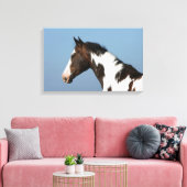 馬絵を描のヘッドショット1 キャンバスプリント (インサイチュ (リビング))