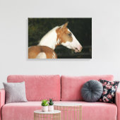 馬絵を描のヘッドショット2 キャンバスプリント (インサイチュ (リビング))