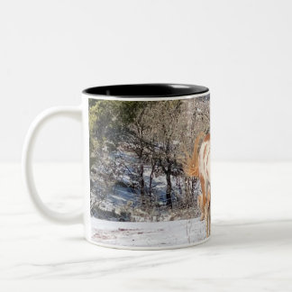 馬絵を描のマグ ツートーンマグカップ