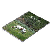 馬絵を描の馬と馬のパーソナライズされた馬 ノートブック (左側)