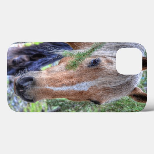馬絵を描好きのためのパロミノの馬と枝 Case-Mate iPhoneケース (裏面 (横))