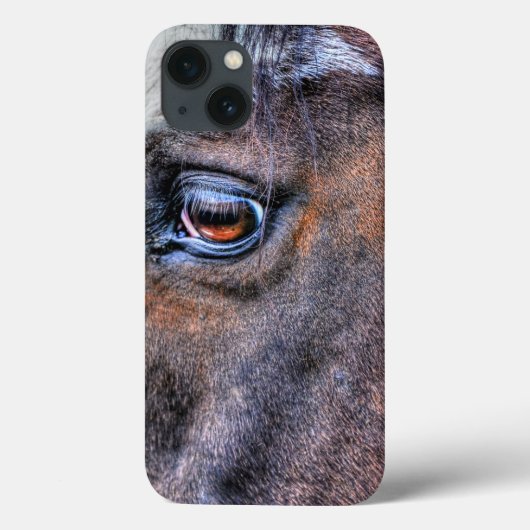 馬絵を描好きウマ科の向けHorse's Eye写真 Case-Mate iPhoneケース (裏面)