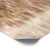 馬絵を描水色ポスタープリント ポスター (角)