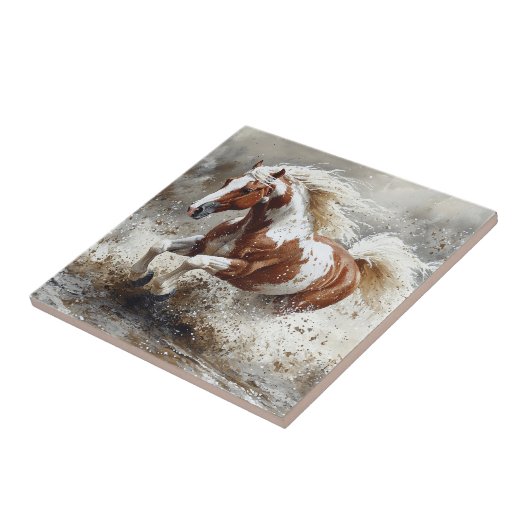 馬絵を描走の水 タイル (側面)