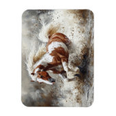 馬絵を描走の水 マグネット (縦)